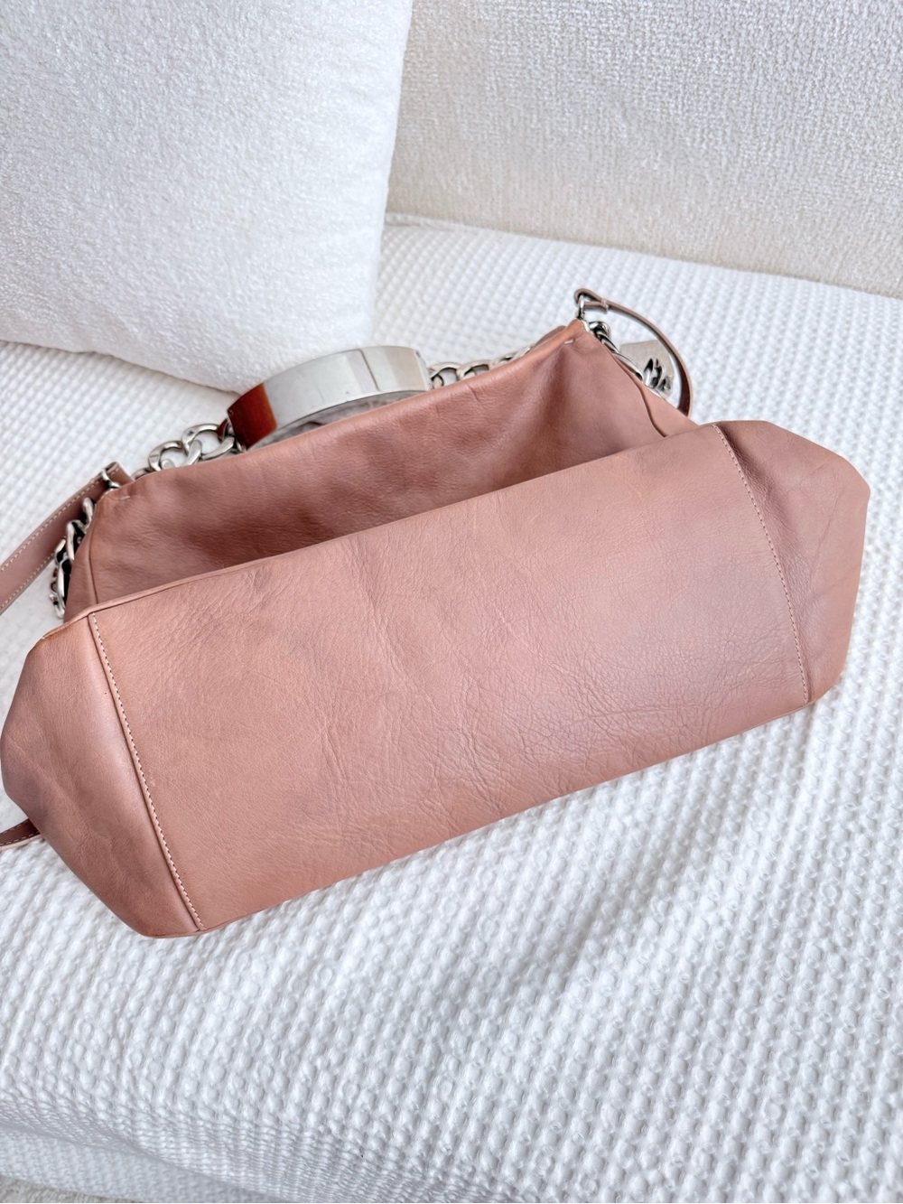 Maison Margiela Chain Shoulder Bag Brown Leather $2375 Retail Authentic - Picture 5 of 15
